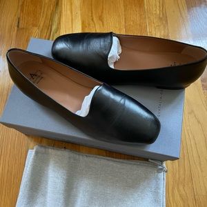 Aquatalia Reanna Leather Ballerina Flats black color classic casual comfy